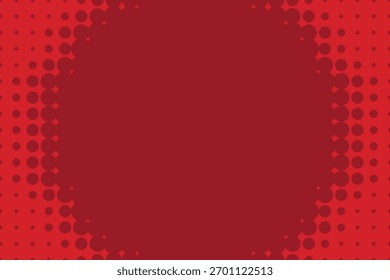 Fundo retangular vermelho-vetor com círculo central vermelho-escuro pontilhado.