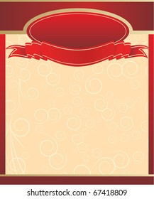 vector red retro blank diploma scroll