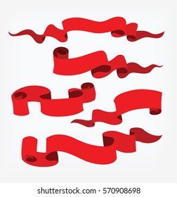 vector red ribbon
