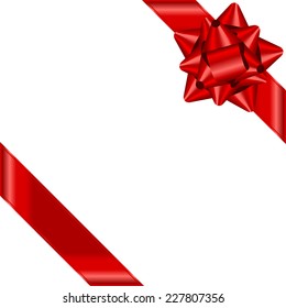 Vector Red Ribbon With Bow