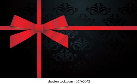 Vector red ribbon and bow