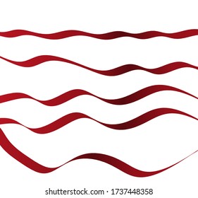 vector red ribbon on a white background