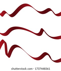 vector red ribbon on a white background