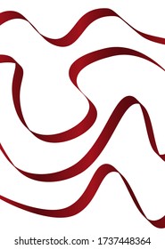 vector red ribbon on a white background