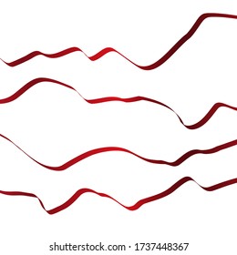 vector red ribbon on a white background