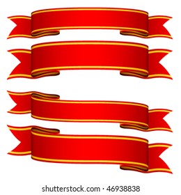 cintas rojas vectoriales