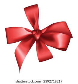 Vektorrote Bänder und Bögen zum Umwickeln der Geschenkbox auf Weiß.