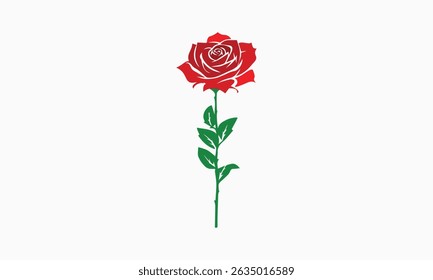 A vector red rose design.