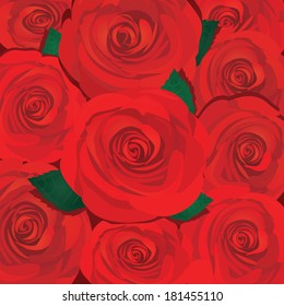 vector red rose flower background. vector valentine day greeting card with red rose