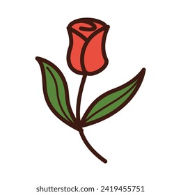 Vector red roses icon design illustration.