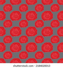 Vector red roses, stripes seamless background. Excellent for fabric, scrapbooking, wallpaper projects, backgrounds, invitations, design projects. Surface pattern design.