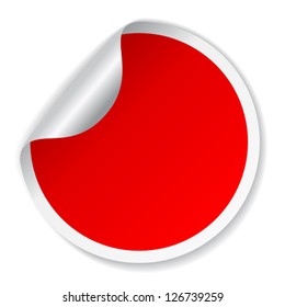 Vector red round sticker