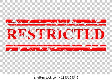 vector red rubber stamp effect restricted