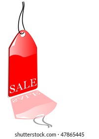 the vector red sales label