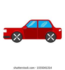 Vector red saloon on a white background