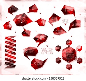 Vector red Sample option/ for choice. Design modern template can be used for brochure, banners or website layout vector.