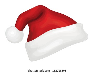 Vector of red Santa Claus hat. 