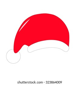 Vector of red Santa Claus hat.