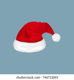 Vector of red Santa Claus hat.