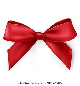 Vector Red Satin Bow