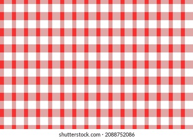 Vector de escocés rojo sobre fondo blanco para la moda, la tela, el papel envolvente, las cortinas, la hoja de mesa.