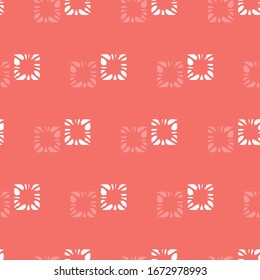 Vector red shibori simple square polka dot seamless pattern. Suitable for textile, gift wrap and wallpaper.