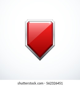 Vector red shield icon