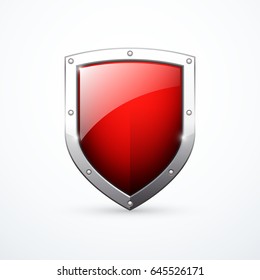 Vector red shield icon