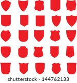 Vector Red Shields Set