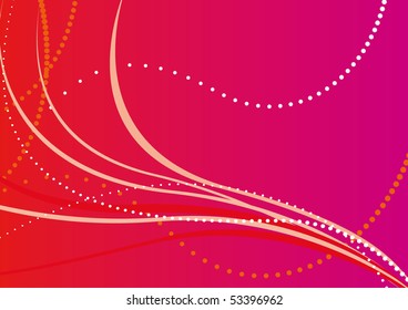 Vector Red Shimmery Waves