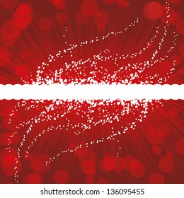 vector red shine background with white dotted frame