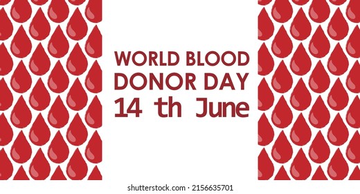 Vector Red Shiny Blood Drop Pattern On White Background. Icon In Flat Design. Vector Illustration. Concept Of Donating Blood. Donation, Dna Test, Disease. World Blood Donor Day, 14 June