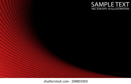 Vector red shiny gradients scene striped background      Red abstract space vector background illustration