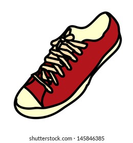 vector red shoe