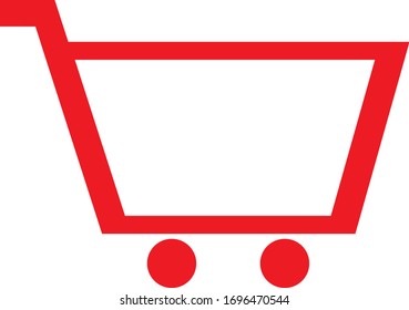 Vector of a red shopping cart