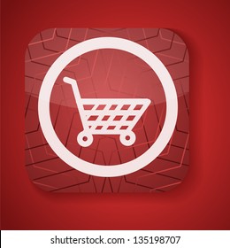 Vector red Shopping icon