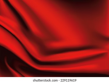 Vector of Red silk fabric background