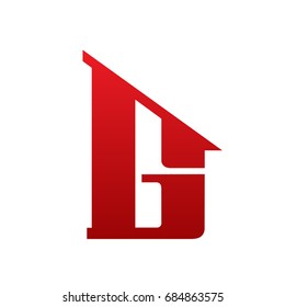 Vector Red Single Letter G Realtor Logo 