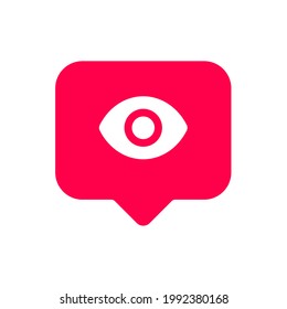 Vector red social media Like, comment, share and save icons. Simple style and isolated on a blank background. Color editable.