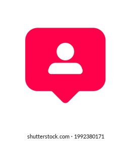 Vector red social media Like, comment, share and save icons. Simple style and isolated on a blank background. Color editable.