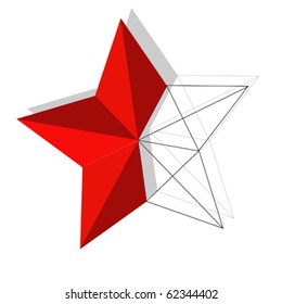 vector red soviet star