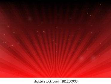 Vector red space blast and glitters background  template - Abstract red space background design illustration