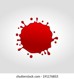 Vector Red Splash With Background - Separate Layers For Easy Editing