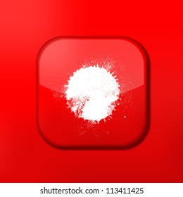 Vector red splotch icon. Eps10. Easy to edit