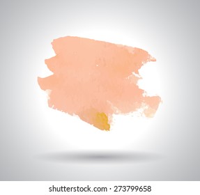 Vector Red spot, watercolor abstract hand painted background