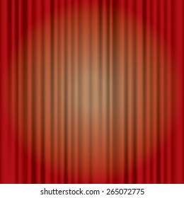 vector red stage with spotlight