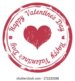 Vector Red Stamp For Valentine's Day