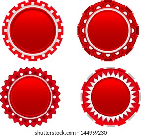 vector red starburst set 1 - Separate layers for easy editing