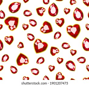 Vector Red Stones Dimond Pattern