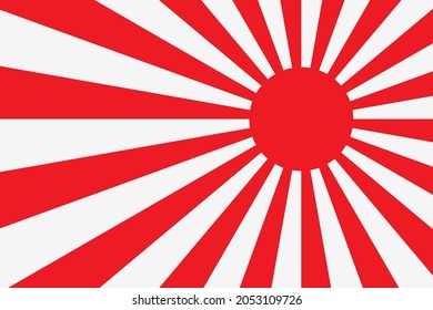 Vector Of Red Sun Ray Of Japan Rising Sun

